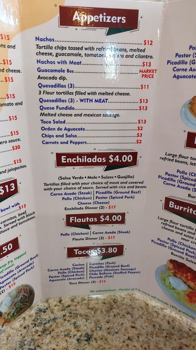 La Mexicana Taqueria Menu - Image 2